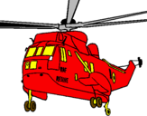 Desenho Helicoptero de resgate pintado por joão  victor