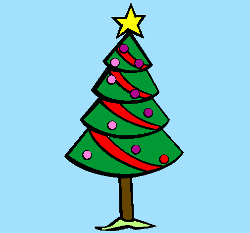 Desenho de Árvore de natal pintado e colorido por Usuário não registrado o  dia 29 de Outobro do 2015