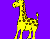 Desenho Girafa pintado por hipopotamo