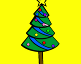 Desenho Árvore de natal II pintado por layza