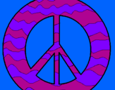 Desenho Símbolo da paz pintado por anahi