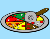 Desenho Pizza pintado por giovanni