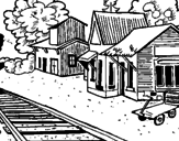 Desenho Estação de comboio pintado por RIAN