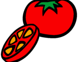 Desenho Tomate pintado por tomate