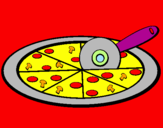 Desenho Pizza pintado por guilherme