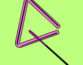 Desenho Triângulo pintado por Júlia