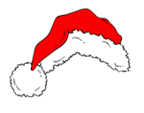Desenho chapéu de noel pintado por natal