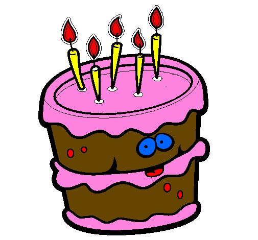 Desenho de Bolo de aniversário pintado e colorido por Usuário não  registrado o dia 16 de Abril do 2009