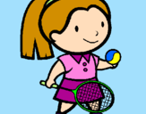 Desenho Rapariga tenista pintado por Allisye