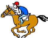 Desenho Corrida de cavalos pintado por bruna   gabrielle 