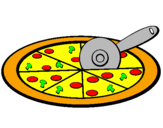 Desenho Pizza pintado por Juliana