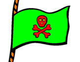 Desenho Bandeira  pintado por topi