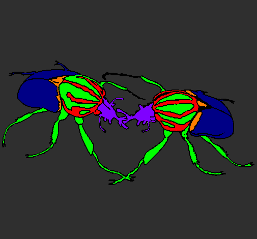 Desenho Escaravelhos pintado por guinf