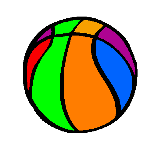 Desenho de Bola de basquete pintado e colorido por Usuário não registrado o  dia 21 de Janeiro do 2016
