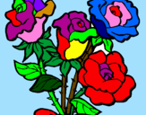 Desenho Ramo de rosas pintado por linda
