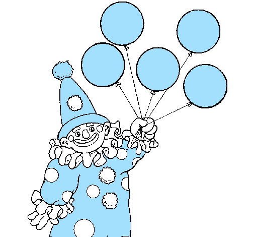 Palhaço com balões