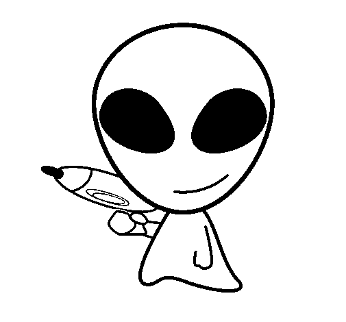 Desenho de Alienígena II pintado e colorido por Usuário não registrado o  dia 26 de Agosto do 2011