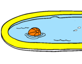 Desenho Bola na piscina pintado por jodroaope