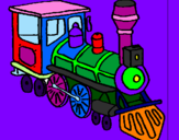 Desenho Comboio pintado por ARTHUR - 5 ANOS