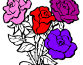 Desenho Ramo de rosas pintado por josy