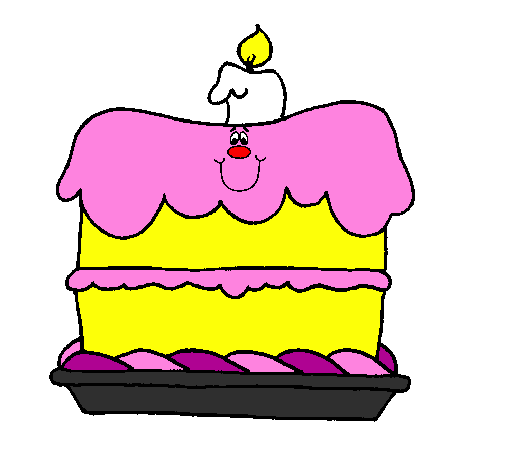 Bolo de aniversário desenho colorido png