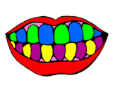 Desenho Boca e dentes pintado por joaozinonho2