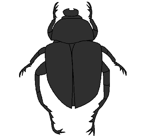 Desenho Escaravelho pintado por Carla