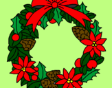Desenho Coroa de flores natalícias pintado por filipe martins farias