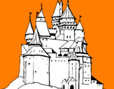 Desenho Castelo medieval pintado por Artes