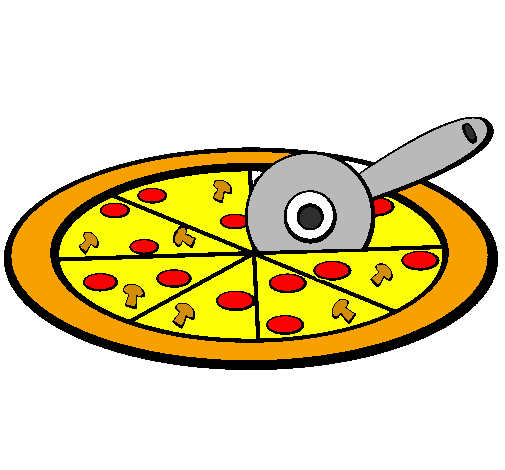 Desenho Pizza pintado por pizza