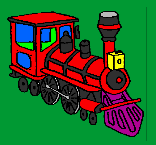 Desenho Comboio pintado por Todos a Bordo