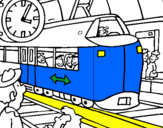 Desenho Estação de caminhos de ferro pintado por adriano