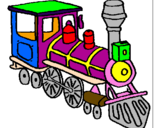 Desenho Comboio pintado por Arthur inf4