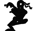 Desenho Mumia a dançar pintado por rafael silva