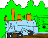 Desenho Locomotiva  pintado por carol