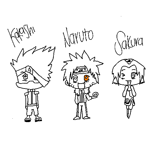 Desenho Naruto pintado por ines