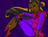 Desenho Princesa ninja pintado por carol