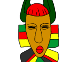 Desenho Máscara africana pintado por Lisa