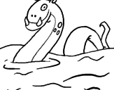Desenho Monstro do lago nes pintado por joao
