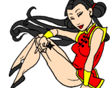Desenho Princesa ninja pintado por Lin