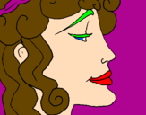 Desenho Cabeça de mulher pintado por guilherme