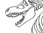 Desenho Esqueleto tiranossauro rex pintado por Alberto