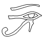 Desenho Olho de hórus pintado por egito