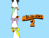 Desenho Madagascar 2 Pingüinos pintado por pucca