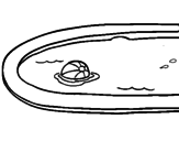 Desenho Bola na piscina pintado por denise