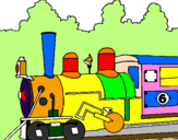 Desenho Locomotiva  pintado por murilo