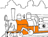 Desenho Locomotiva  pintado por jose vitor
