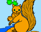 Desenho Esquilo pintado por geovana