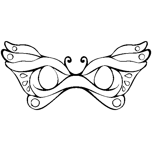 Desenho Máscara pintado por mascara borboleta