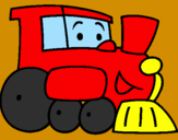 Desenho Comboio pintado por renato e jessica